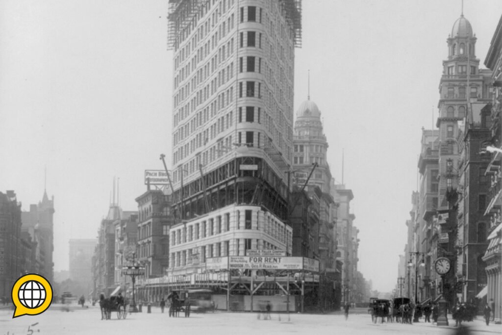 Flatiron Building under construction circa 1901